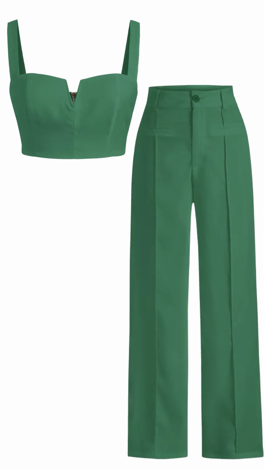 Green Two Piece Pant Set