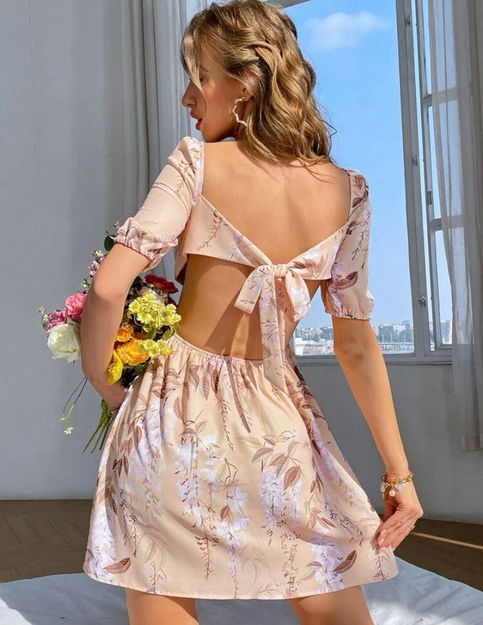 Floral Cut-Out Dress