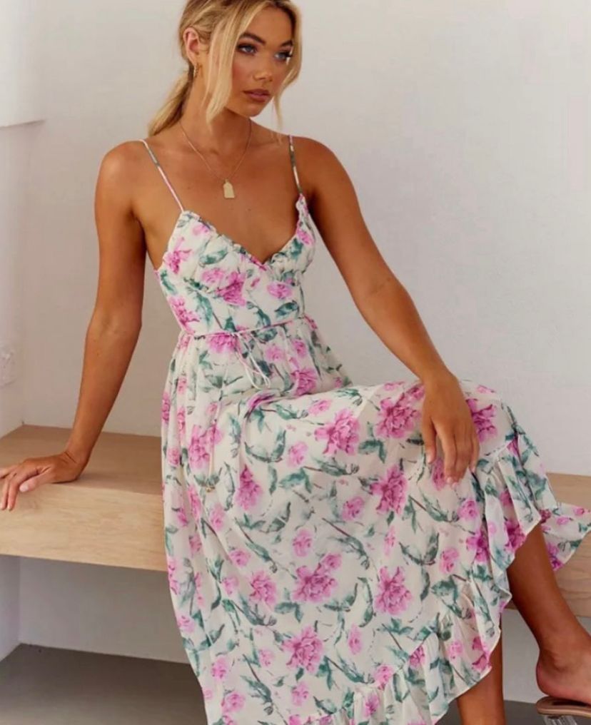 Floral Print Midi Dress